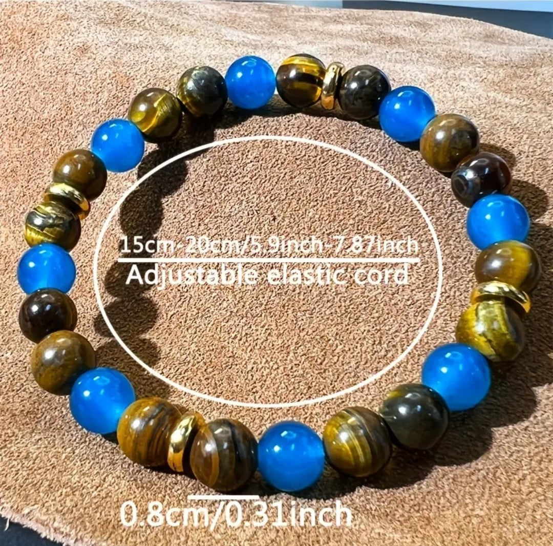 Attract Wealth Tiger Jade Stone Bracelet