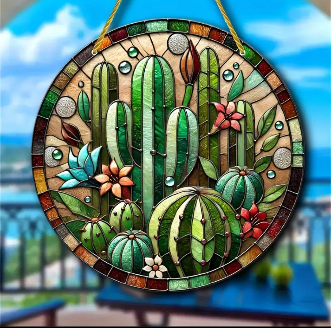 Desert Cactus Suncatcher