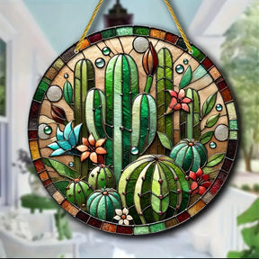 Desert Cactus Suncatcher